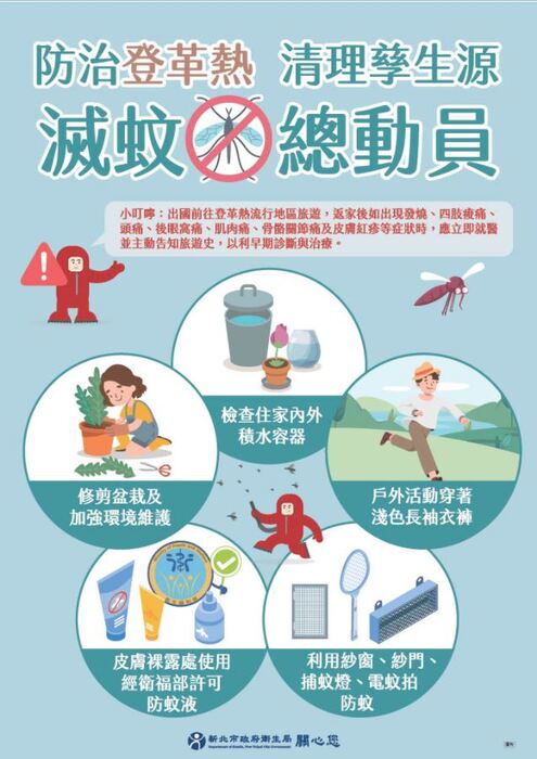公告：近期皆出現登革熱本土疫情，請落實防治工作，降低登革熱傳播風險圖片